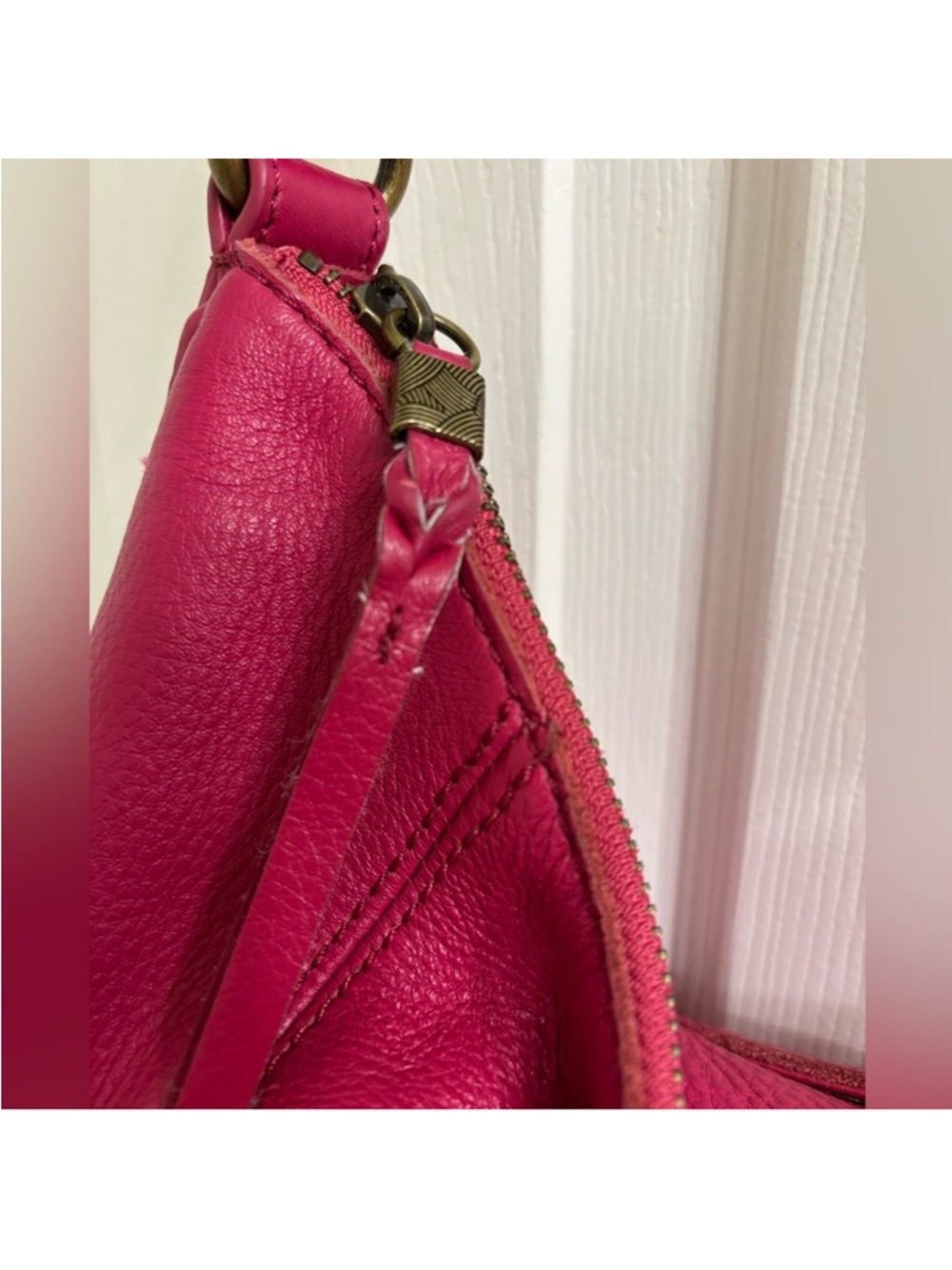 The Sak sequoia Hobo  in Magenta Leather Shoulder Hobo - Picture 6 of 9